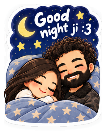 Khaapi chibi sticker: Good night ji :3